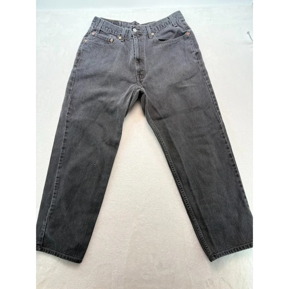 Vintage 90's Levi's 550 Faded Black Relaxed‎ Fit Denim Jeans Size 36x30